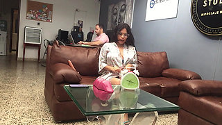 I incite my boss to fuck by masturbating in his office.