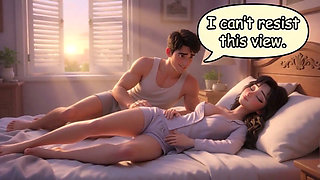 Young Man and Beautiful Woman Share Passionate Secret Encounters at Home (ai Generated)
