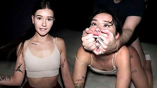 Petite College Girl Takes 3 Big Cocks Rough - Hard Doggystyle & Missionary Fuck