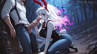 ATKINS HEAVEN - Late Night Blowjob By A Sexy Bunny With Thick Thighs In A Forest