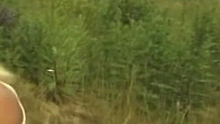 Blonde Babe Sucks Cock in Bathroom and Car