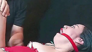 Bondage, Receiving Anal Penetration and Pleasure From a Dildo, All Accompanied by Hard Spanking and Moaning.