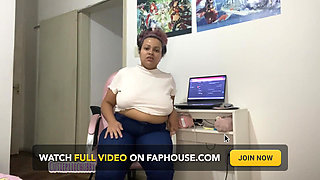 Stepmother Farting on Chair to Make Stepson Cum