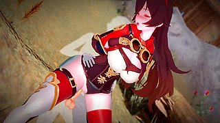 Amber, genshin impact, cartoon