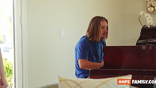 Pale-assed blonde stepsister wants to be used as his cocksleeve