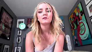 Petite Blonde Step Sis Takes Big Cock Doggy Style - Maria Kazi Creampie