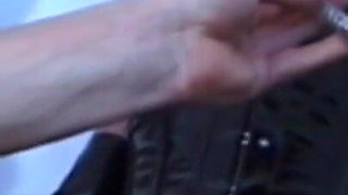 Humiliates pussy pinching