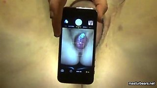 Obese cougar Sarah inflates cunt and drains