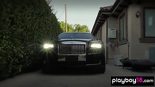 Blond Hair Babe And Her Gfs Washing A Car With Ali Rose, Heather Hanson And Jenny Marie