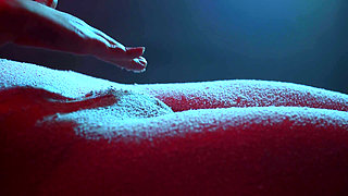 Snow Falling on My Tits and Pussy - Softcore Christmas Tease Closeup