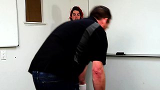 Petite amateur redheaded teen pisses and sucks cock