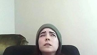 Lovely Amateur teen brunette masturbating outdoor