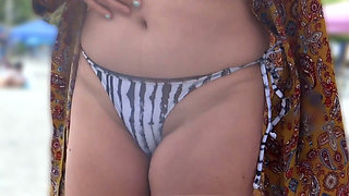 Beautiful Stepmom Shows off in a Bikini at the Beach and Starts Undressing at the Hotel-great Compilation