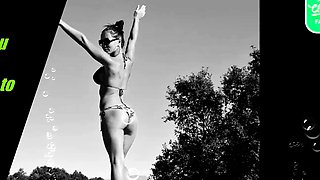 Real amateur outdoor couple enjoying hard fucking action