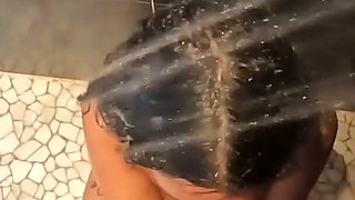 Tattooed MILF Blows Stepdad Sloppily Then Doggy in Shower