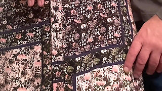 Pervert Old Man Rubs Student's Pussy in the City Bus