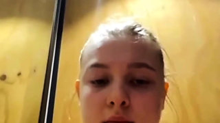 Walking with Vibrator in Pussy