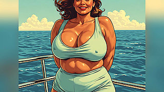 Hot Women Enjoying Yacht Ai Art