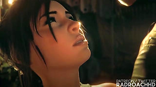 Lara Croft gets her pussy destroyed by Amazonian futanari with huge dick