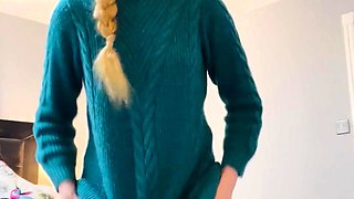 Amateur blondie solo anal masturbation