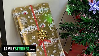 Big titted stepmom and her handsome daughter-in-law get screwed by naughty santa - teamskeet