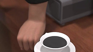 A Lonely Coffee Boy Fucked and Creampied the Hot MILF Boss