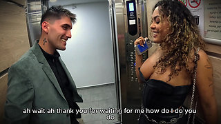 A Latina I Met in the Elevator Fucks My Cock with Her Big Ass