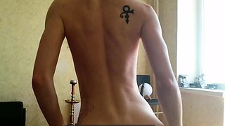 Russian Teen's Solo Dance and Masturbation on Webcam