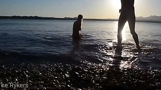 Romantic Sex at a Public Beach