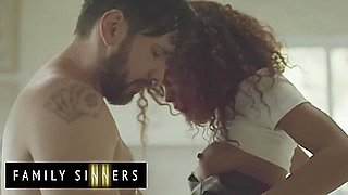 Beautiful Ebony Girl Offers To Suck Her Stepfather-in-laws Big Throbbing Cock