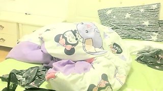 Curly Blonde Teen Records Solo Dildo Masturbation More at