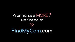 Cute teen spanks herself on webcam