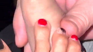 Stepdaddy Cums on Melove Sexy Small Feet