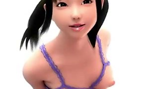 Animated girl giving blow job