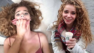 Sabrina Spice Amateur Threesome - Petite 18yo College Cutie Gets Face Fucked & Deep Throats Big Cock