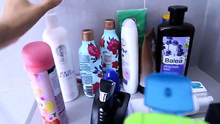 Stepanka Nude Topless Bathroom Tour