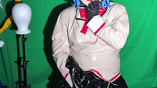PVC Kigurumi Cosplayer Madoka Uniform Vibrator and Breathplay