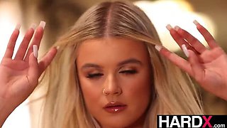 Blonde Ally Summers Takes Massive Cock Deep Throat & Hard Doggy Style Fuck