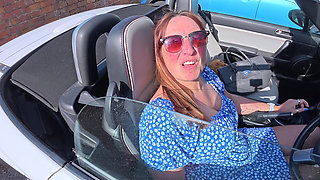 Real British MILF Drives Me in Her Car and Jerks Me off!