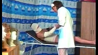 Hairy nurse gets anally slammed