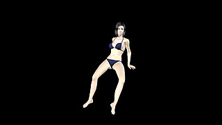 Animated 3D Porn - Very Beautiful Girl Masturbating with Banana Till Orgasm