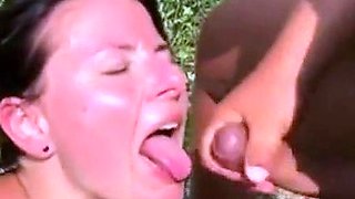 German Amateur Couple's Public Sex and Cum Swallowing
