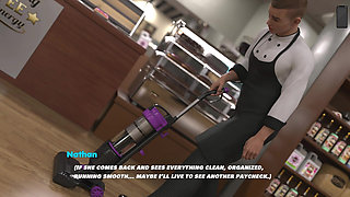 A Lonely Coffee Boy Fucked and Creampied the Hot MILF Boss