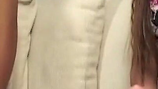 Bollard Grinding Slut Drools in Lesbian Shower Orgy