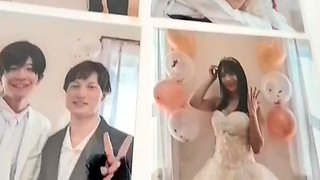 Huge Japan blowjob and handjob POV orgy with a cumshot