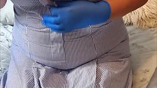 Naughty Nurse Julie Cunningham - Bra Reveal & Teasing Huge Tits