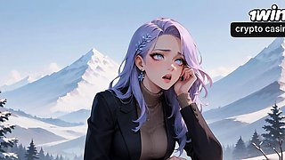 Snow Queen's Milk Spray Orgasm in Alpine Peaks