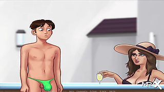 SummertimeSaga - Man Dancing near the Jacuzzi for a Beautiful Girl