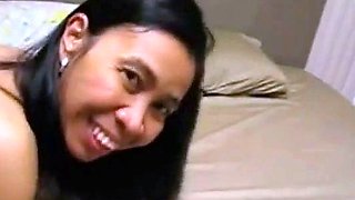 Amateur Thai in Stockings Blows and Rides a White Bull