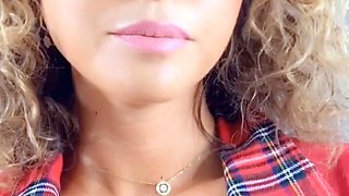 Big Boobed Blonde Masturbates With A Dildo In The Bathroom